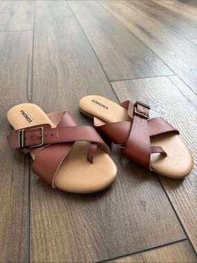 Sonoma Goods for Life Women’s Buckle Toe Loop Slide Sandals